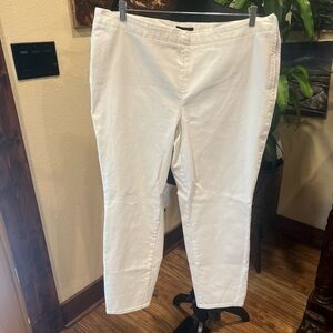 Talbots “Slim Ankle” white jeans size 20 W in GUC